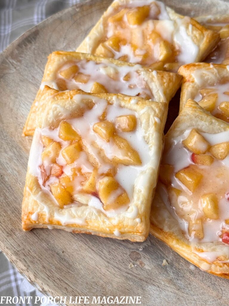 Easy Apple Cream Cheese Danishes on a cutting board