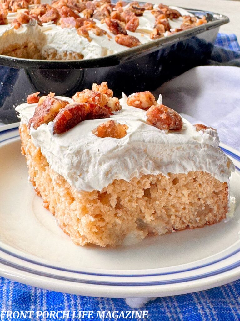 Apple Praline Poke Cake