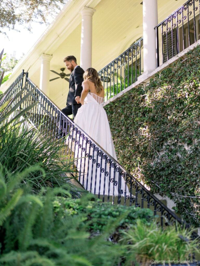 Outdoor event at The Sepulveda Home with candlelit tables and Southern charm